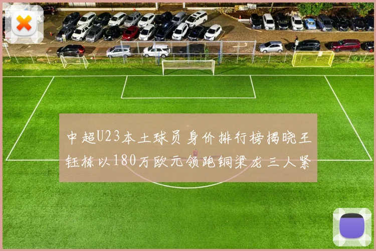 中超U23本土球员身价排行榜揭晓王钰栋以180万欧元领跑铜梁龙三人紧随其后